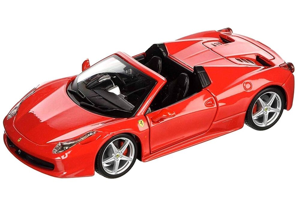 Bburago Ferrari Race & Play Diecast Car Model Ferrari 458 Spider 1/24 Roadster